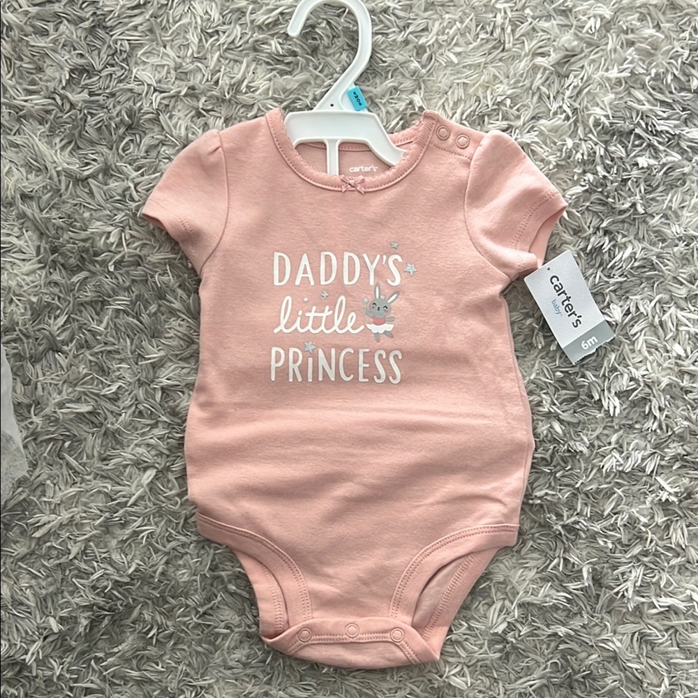 Carter's Pink Bodysuit with Daddy's Little Princess Print